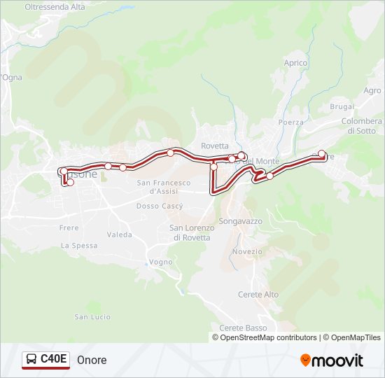 C40E bus Line Map