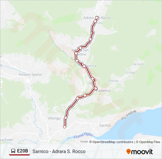 E20B Bus Line Map