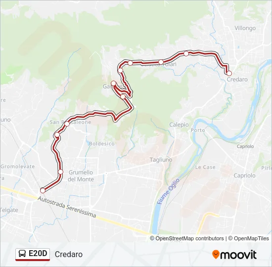 E20D Bus Line Map