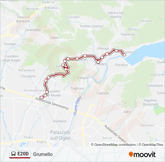 E20D Bus Line Map