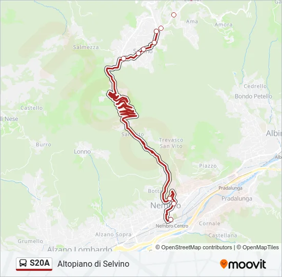 S20A Bus Line Map