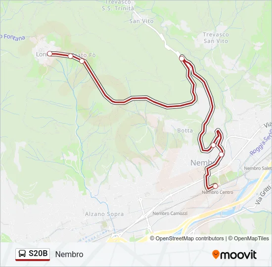 S20B Bus Line Map