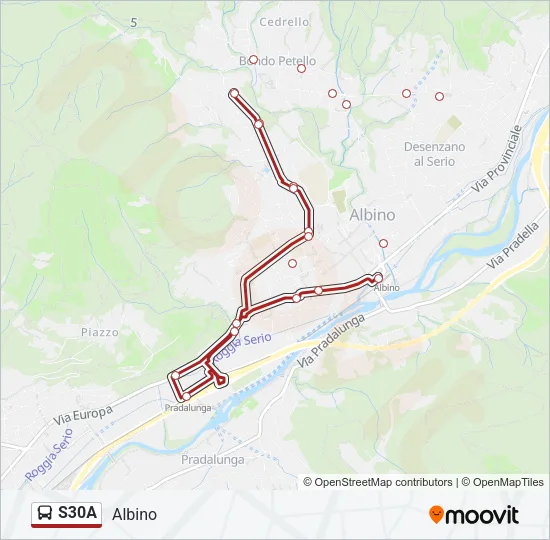 S30A Bus Line Map