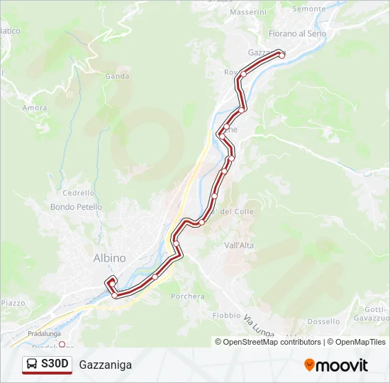 S30D Bus Line Map
