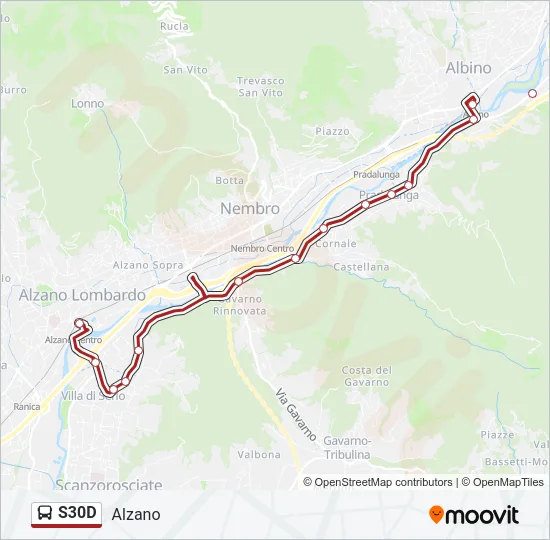 S30D Bus Line Map