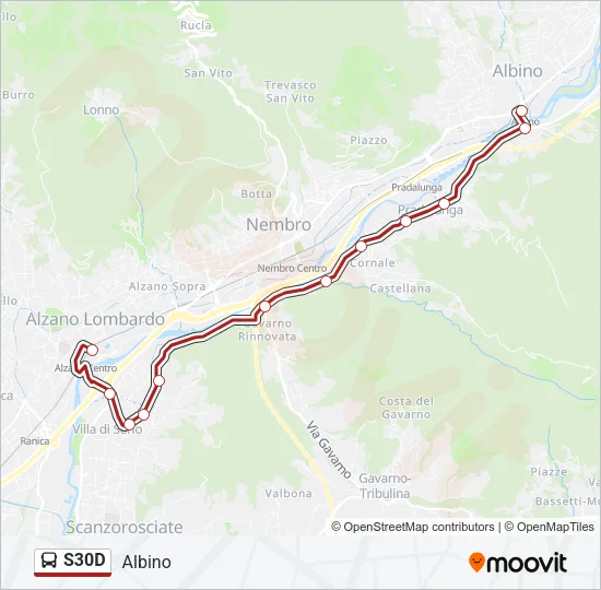 S30D Bus Line Map