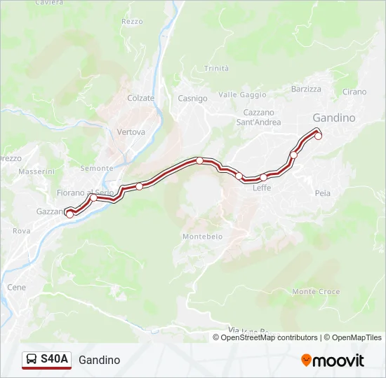 S40A Bus Line Map
