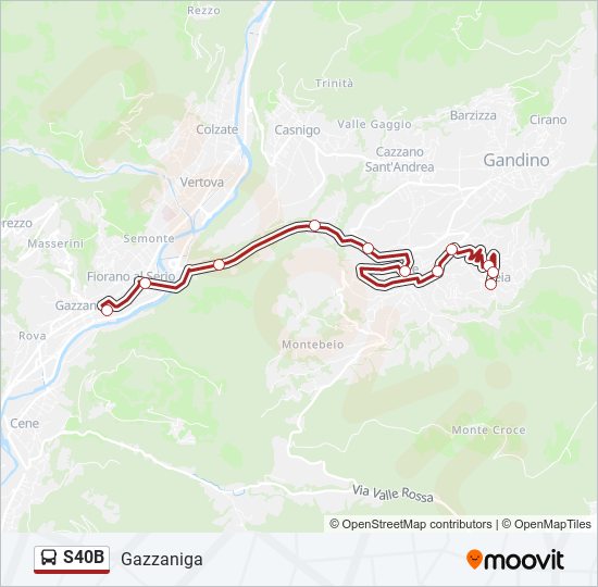 S40B bus Line Map