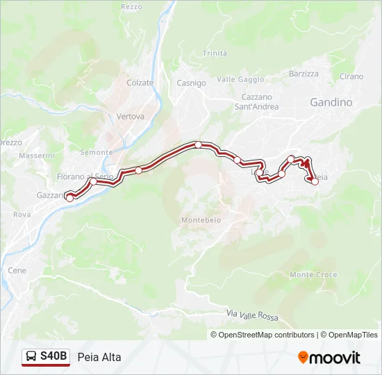 S40B Bus Line Map