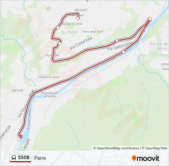 S50B Bus Line Map