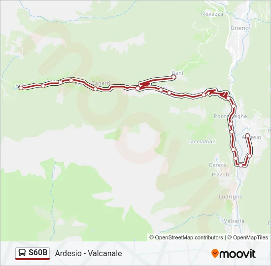 S60B Bus Line Map