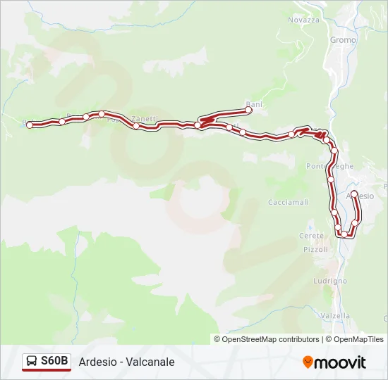S60B Bus Line Map