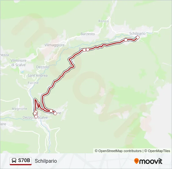 S70B Bus Line Map