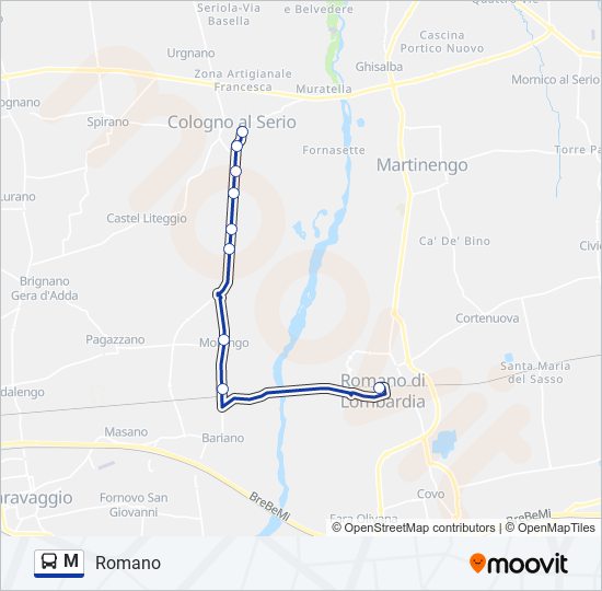 M  Line Map