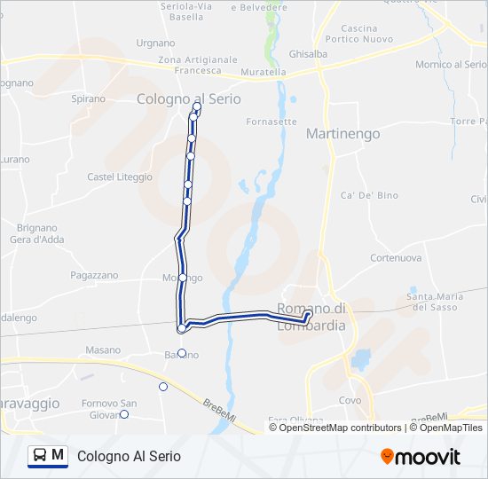 M bus Line Map