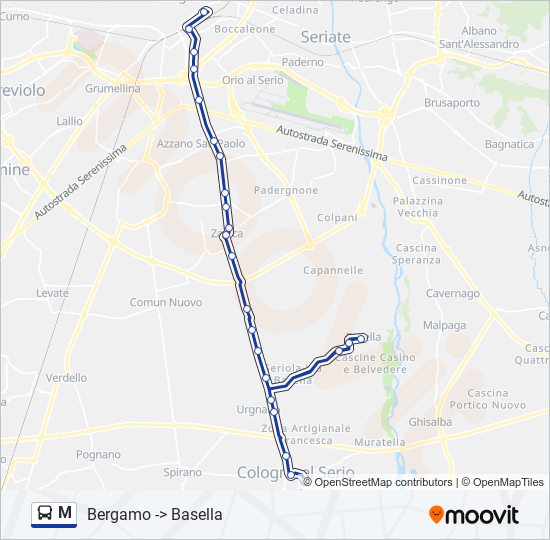 M  Line Map