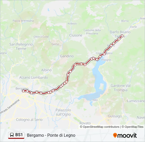 BS1 Bus Line Map