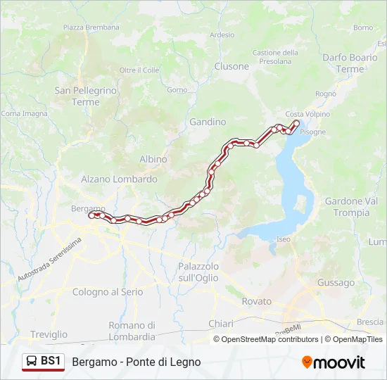 BS1 Bus Line Map