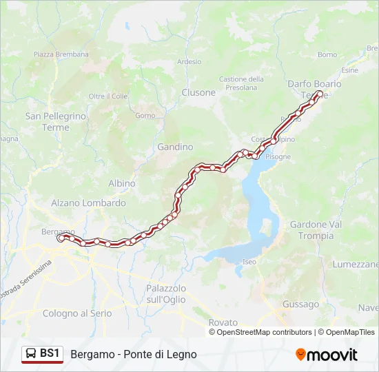 BS1 Bus Line Map