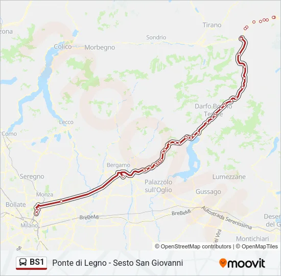 BS1 Bus Line Map