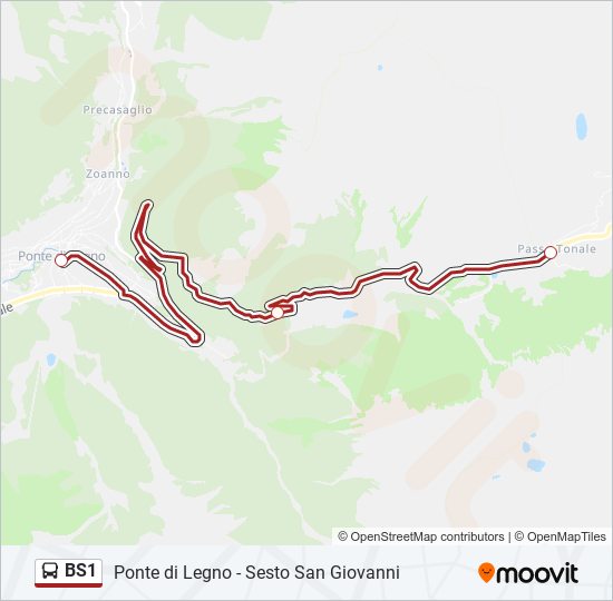 BS1 bus Line Map