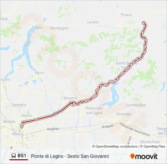BS1 Bus Line Map