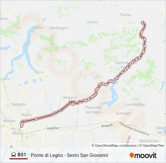 BS1 Bus Line Map