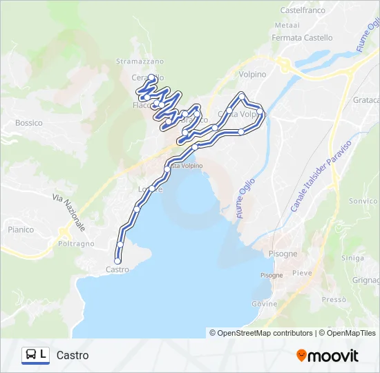 L Bus Line Map