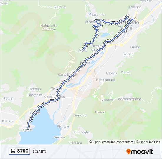 S70C bus Line Map