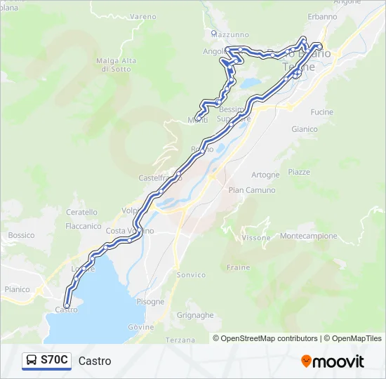 S70C Bus Line Map