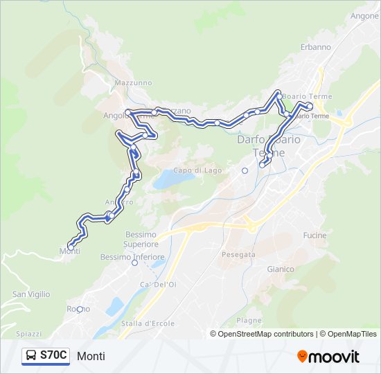 S70C bus Line Map