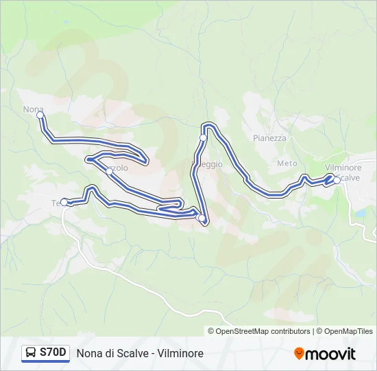 S70D Bus Line Map