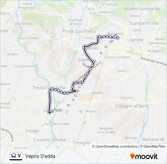 V Bus Line Map