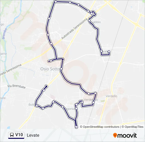 V10 Bus Line Map