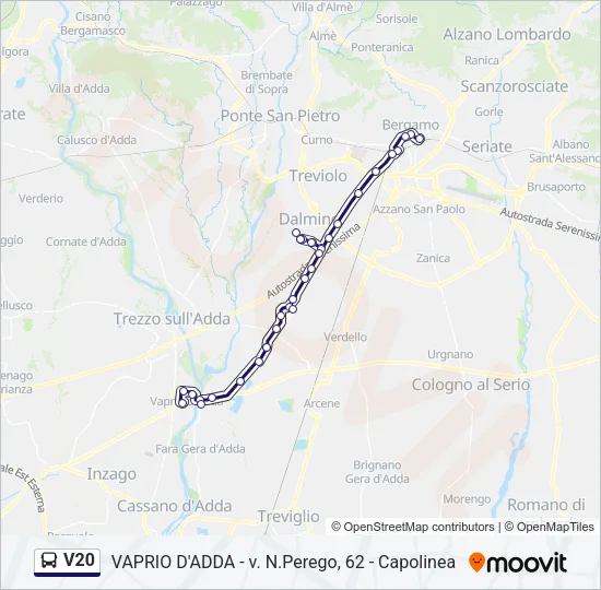 V20 Bus Line Map