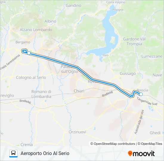 ✈ AUTOSTRADALE Bus Line Map