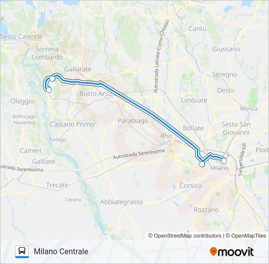 ✈ AUTOSTRADALE  Line Map