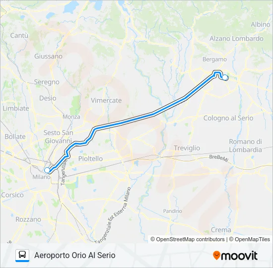 ✈ AUTOSTRADALE Bus Line Map