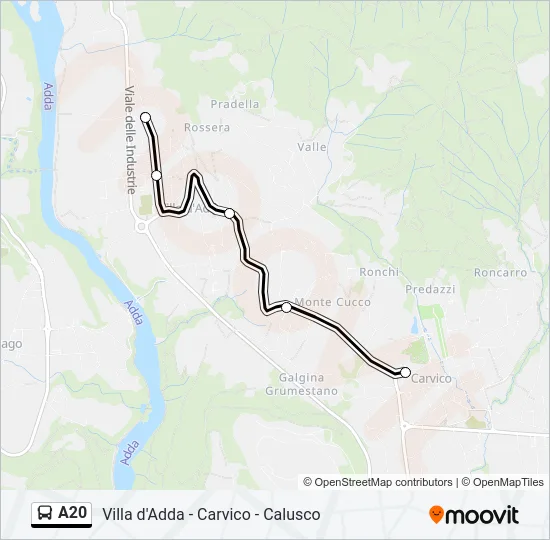 A20 Bus Line Map