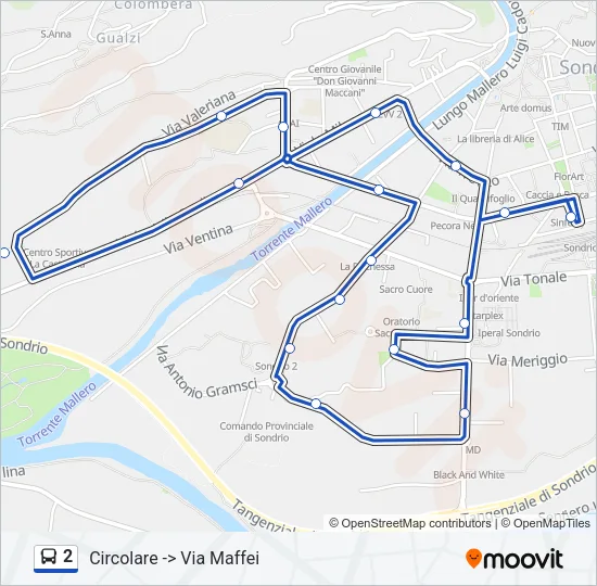 2 Bus Line Map