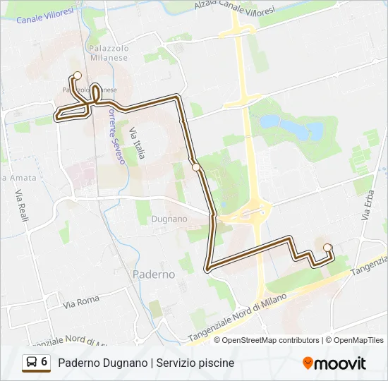 6 Bus Line Map