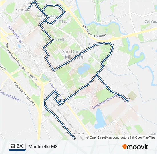 B/C Bus Line Map