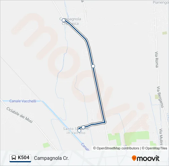 K504 Bus Line Map