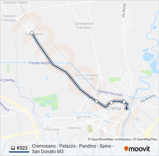 Percorso linea  K522