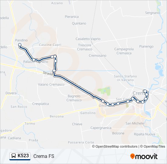 K523 bus Line Map