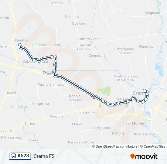 K523 Bus Line Map