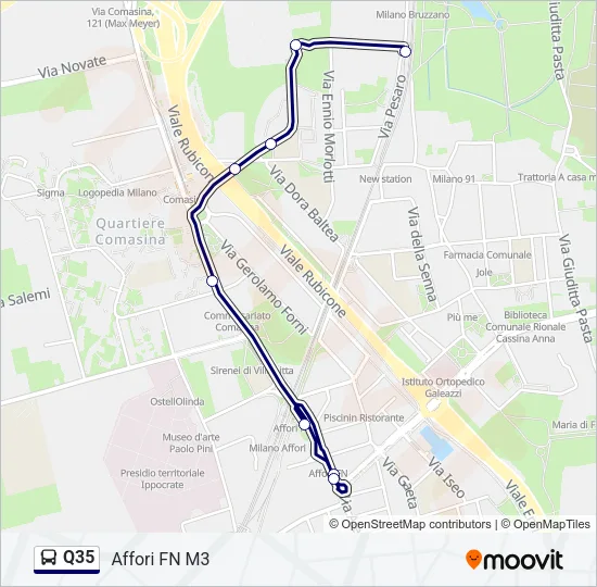 Q35 Bus Line Map