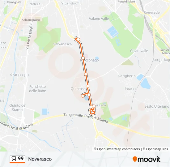 99 Bus Line Map