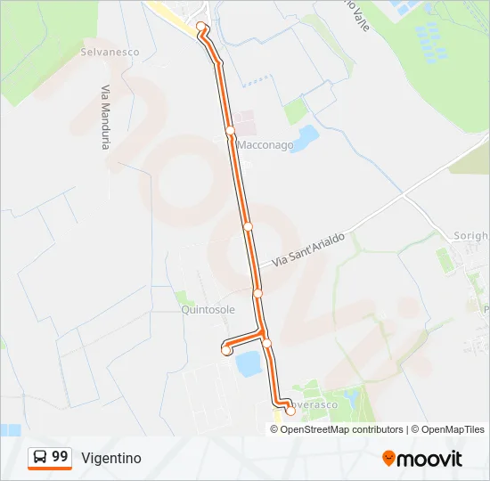 99 Bus Line Map