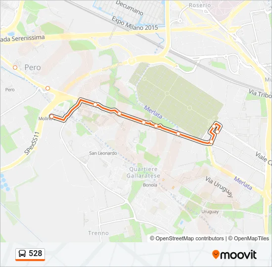 528 Bus Line Map